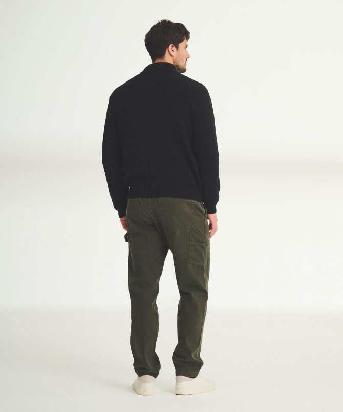 Cotton Relaxed Quarter Zip Sweater - Image 5