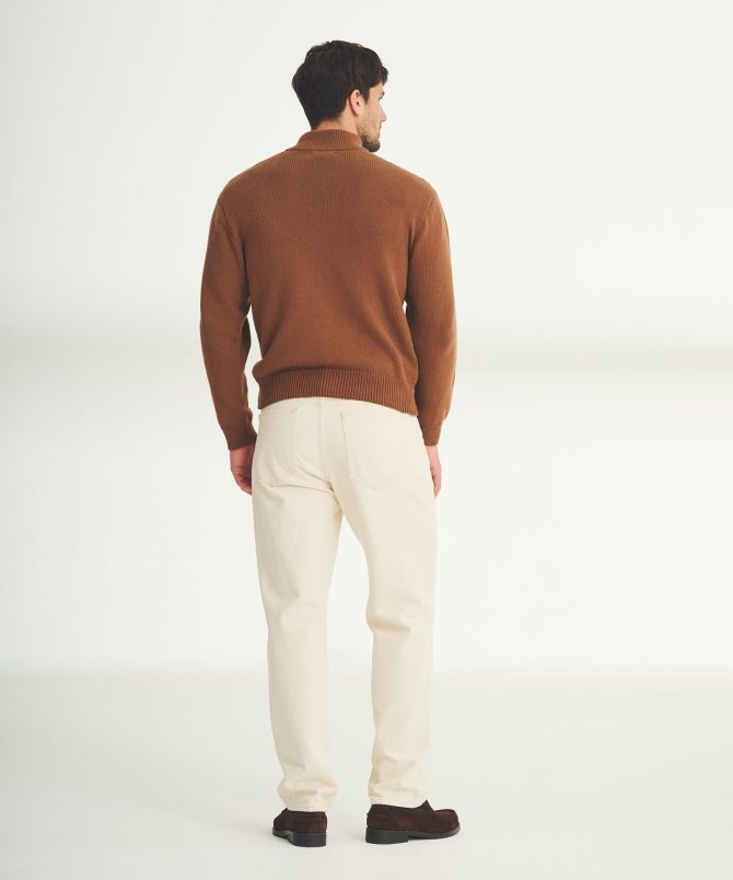 Cotton Relaxed Quarter Zip Sweater - Image 16