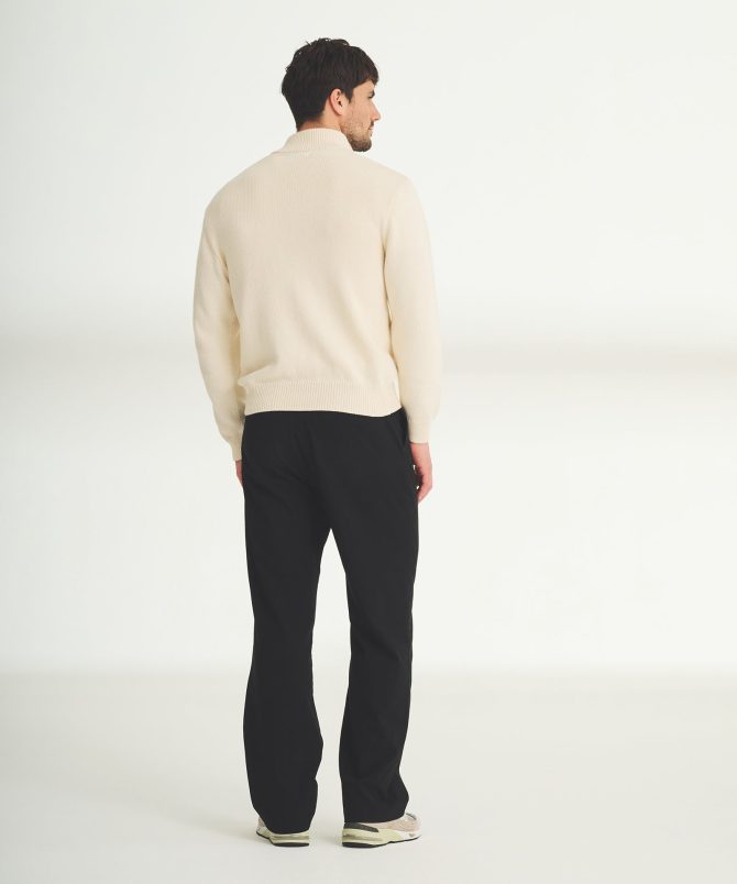 Cotton Relaxed Quarter Zip Sweater - Image 11