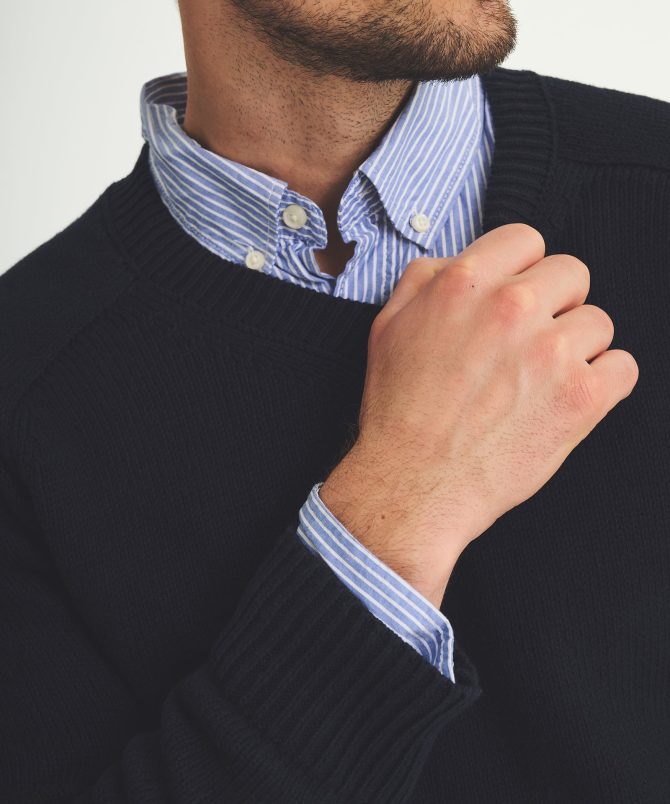 Cotton Relaxed V-Neck Sweater - Image 4
