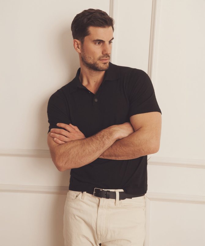 Super Fine Cashmere Short Sleeve Polo - Image 9