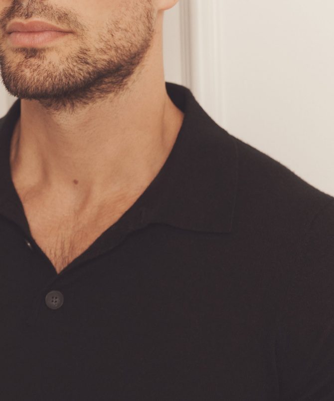 Super Fine Cashmere Short Sleeve Polo - Image 12