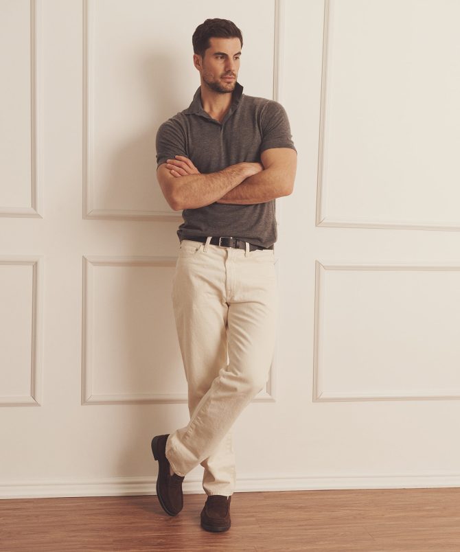 Super Fine Cashmere Short Sleeve Polo - Image 5