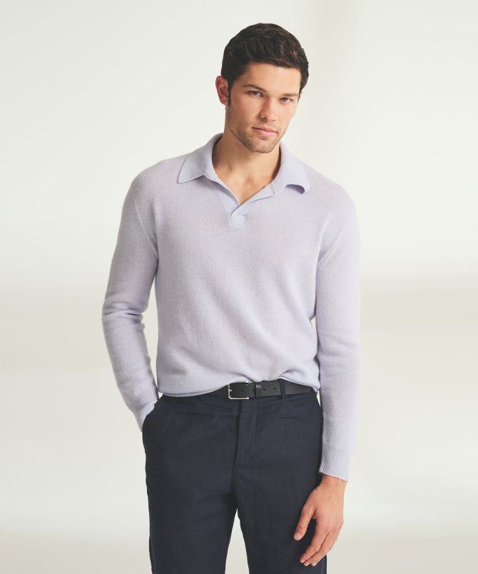 Lightweight Cashmere Relaxed Polo - Image 45