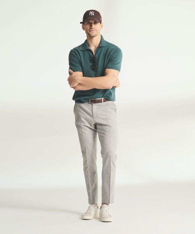 Lightweight Cashmere Short Sleeve Polo - Image 28