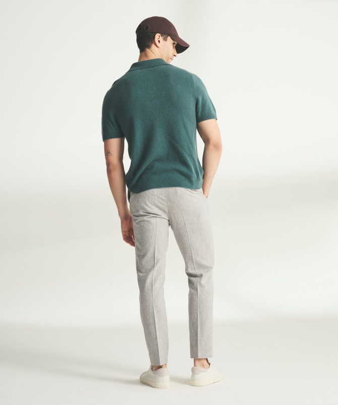 Lightweight Cashmere Short Sleeve Polo - Image 31