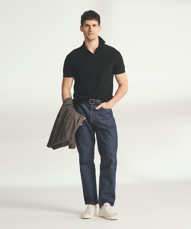 Lightweight Cashmere Short Sleeve Polo - Image 21