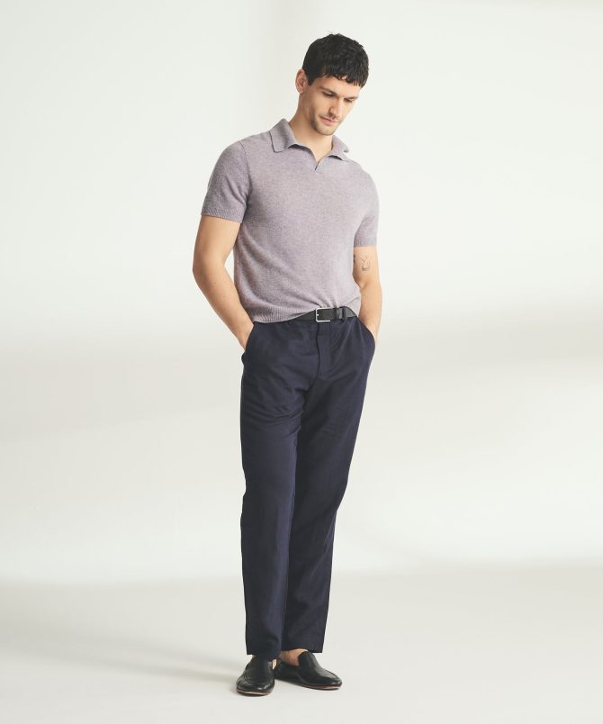 Lightweight Cashmere Short Sleeve Polo - Image 34