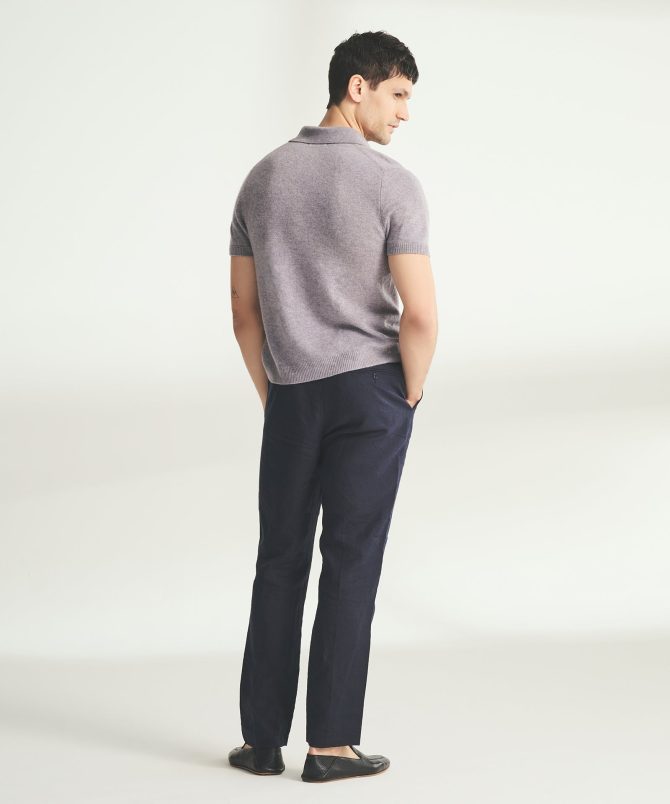 Lightweight Cashmere Short Sleeve Polo - Image 37