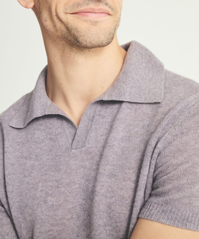 Lightweight Cashmere Short Sleeve Polo - Image 33