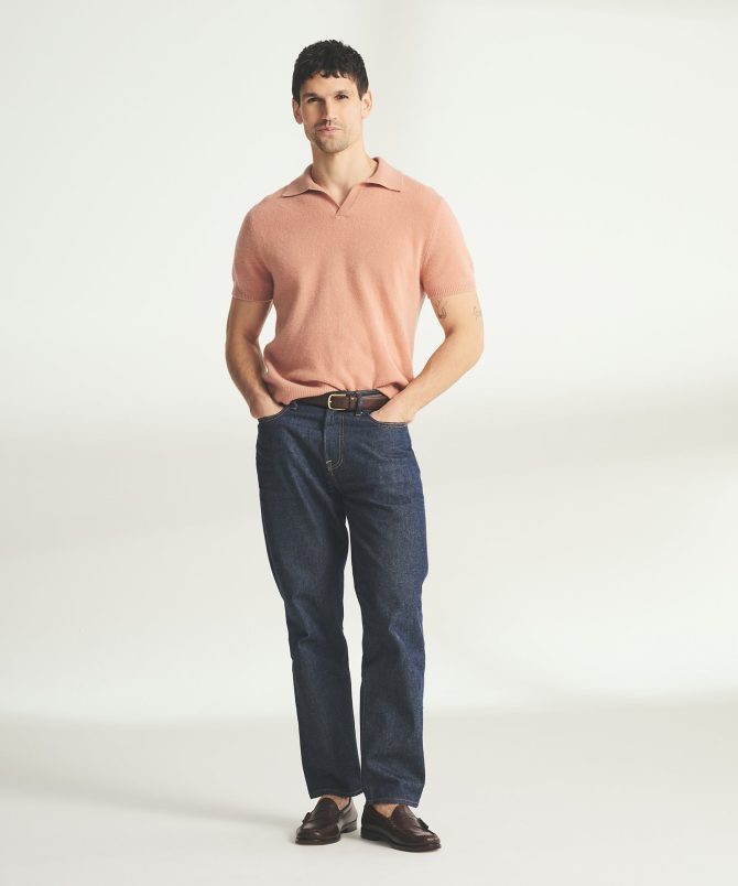 Lightweight Cashmere Short Sleeve Polo - Image 38