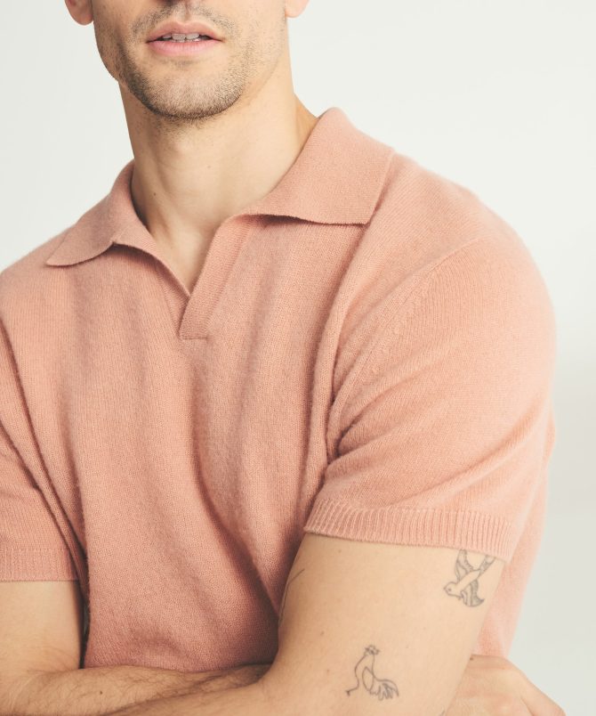 Lightweight Cashmere Short Sleeve Polo - Image 39