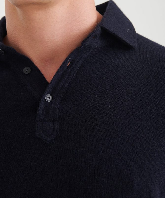Signature Cashmere Long Sleeve Polo - Image 6