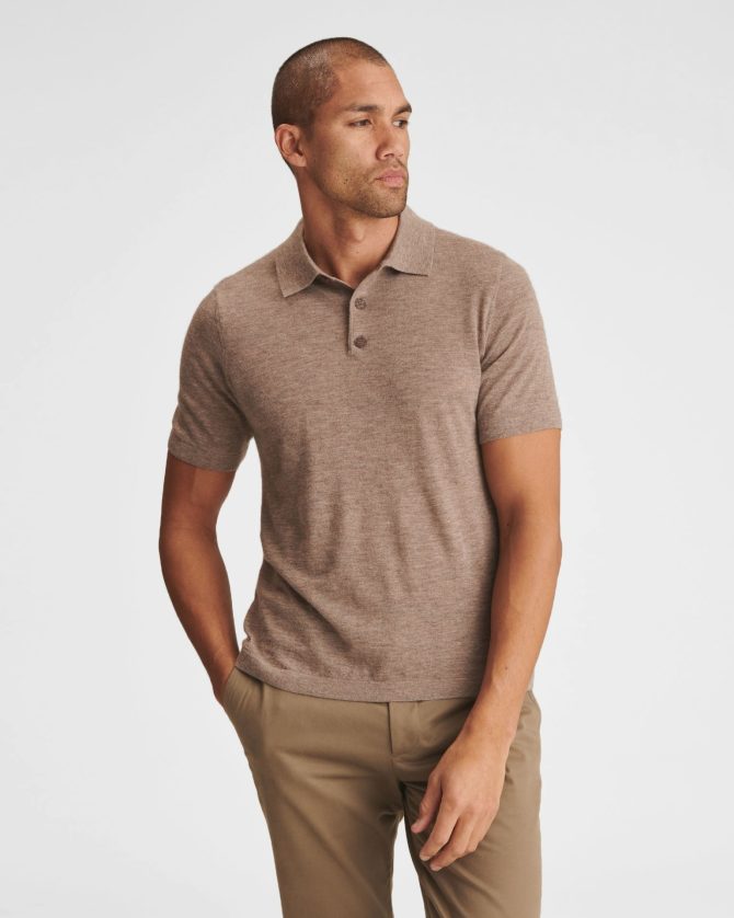 Super Fine Cashmere Short Sleeve Polo - Image 28