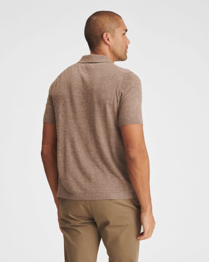 Super Fine Cashmere Short Sleeve Polo - Image 31