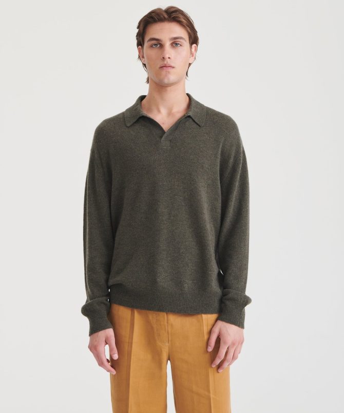 Lightweight Cashmere Relaxed Polo - Image 9