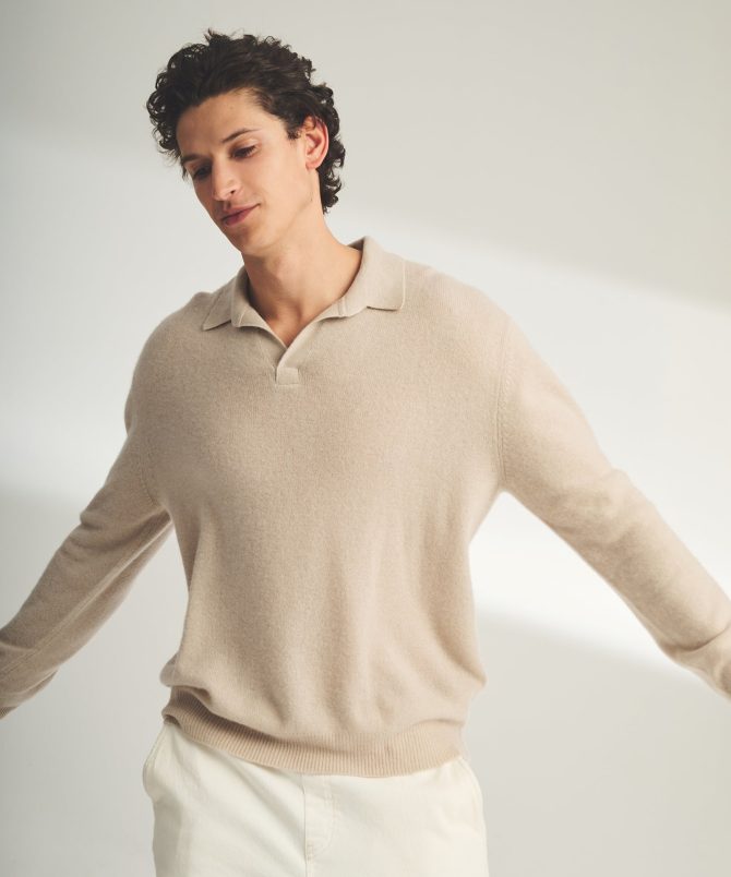 Lightweight Cashmere Relaxed Polo - Image 19