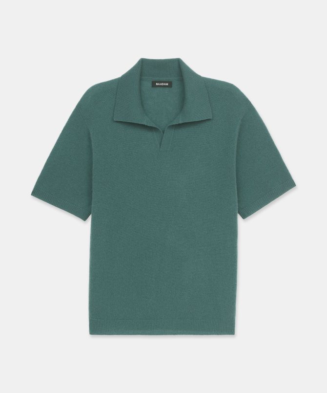 Lightweight Cashmere Short Sleeve Polo - Image 25