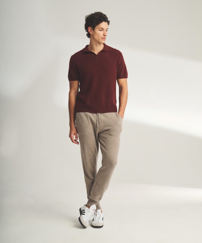 Lightweight Cashmere Short Sleeve Polo - Image 11