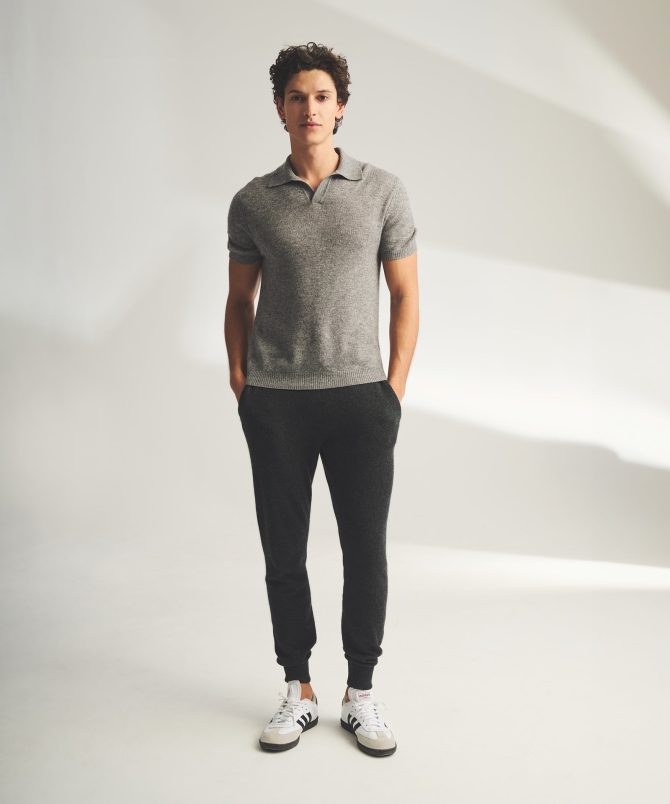 Lightweight Cashmere Short Sleeve Polo - Image 14