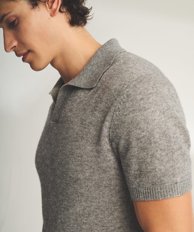 Lightweight Cashmere Short Sleeve Polo - Image 15