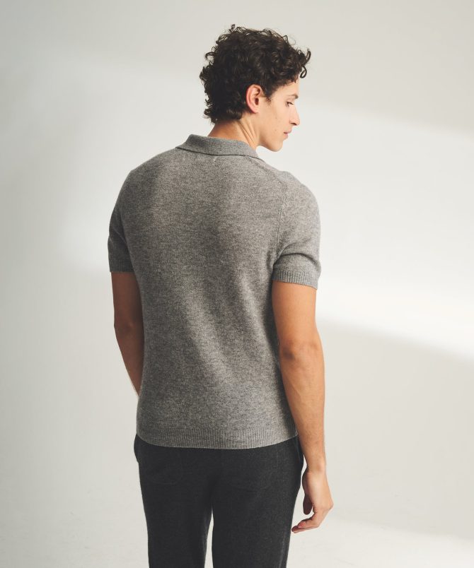 Lightweight Cashmere Short Sleeve Polo - Image 16