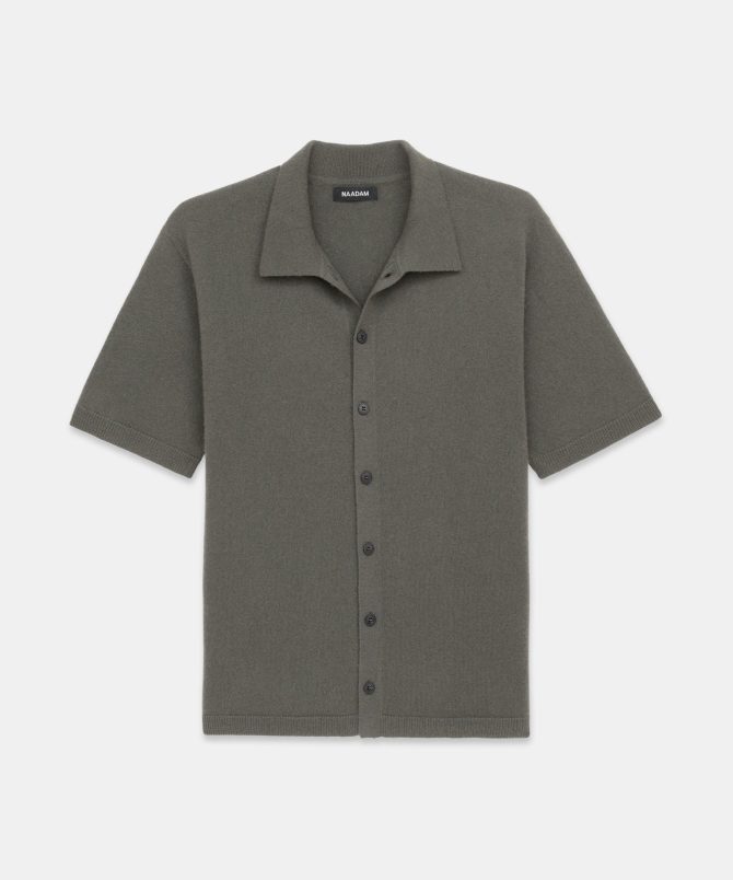 Signature Cashmere Short Sleeve Button Down - Image 28