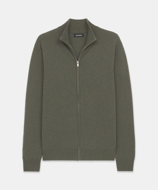 Signature Cashmere Full Zip Sweater - Image 2
