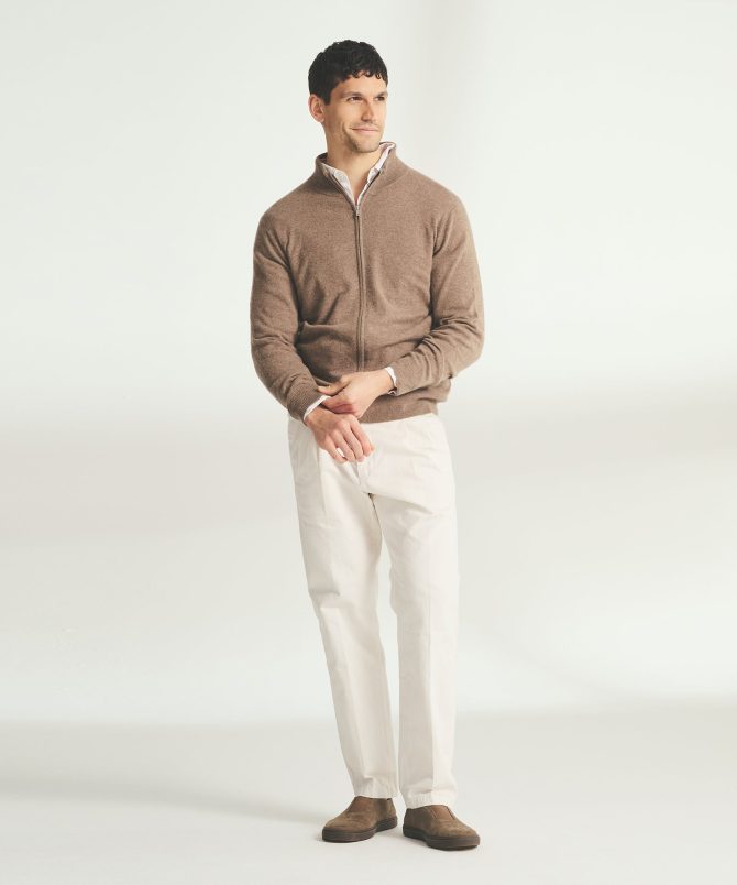 Signature Cashmere Full Zip Sweater - Image 10