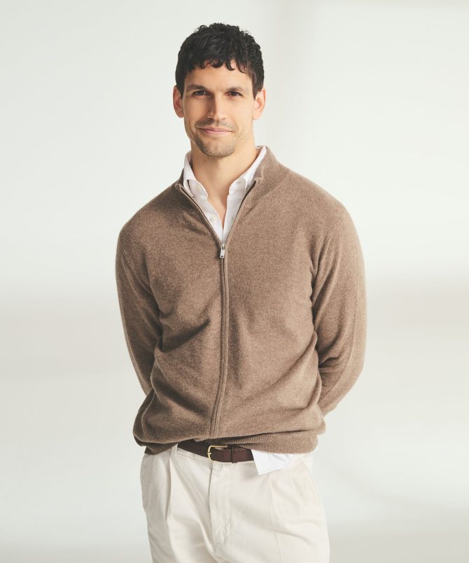 Signature Cashmere Full Zip Sweater - Image 8