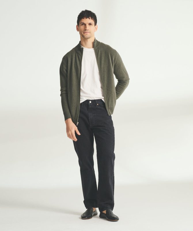 Signature Cashmere Full Zip Sweater - Image 3