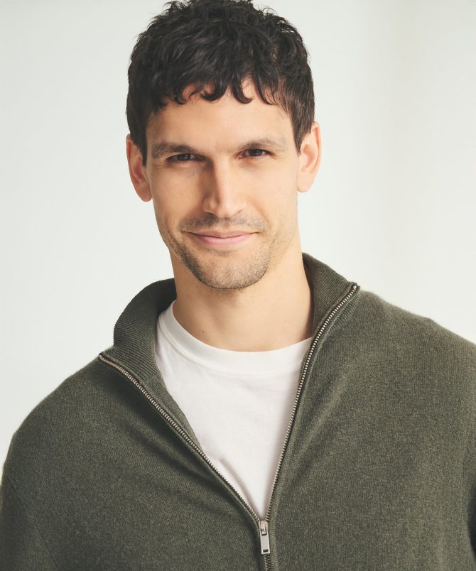 Signature Cashmere Full Zip Sweater - Image 4