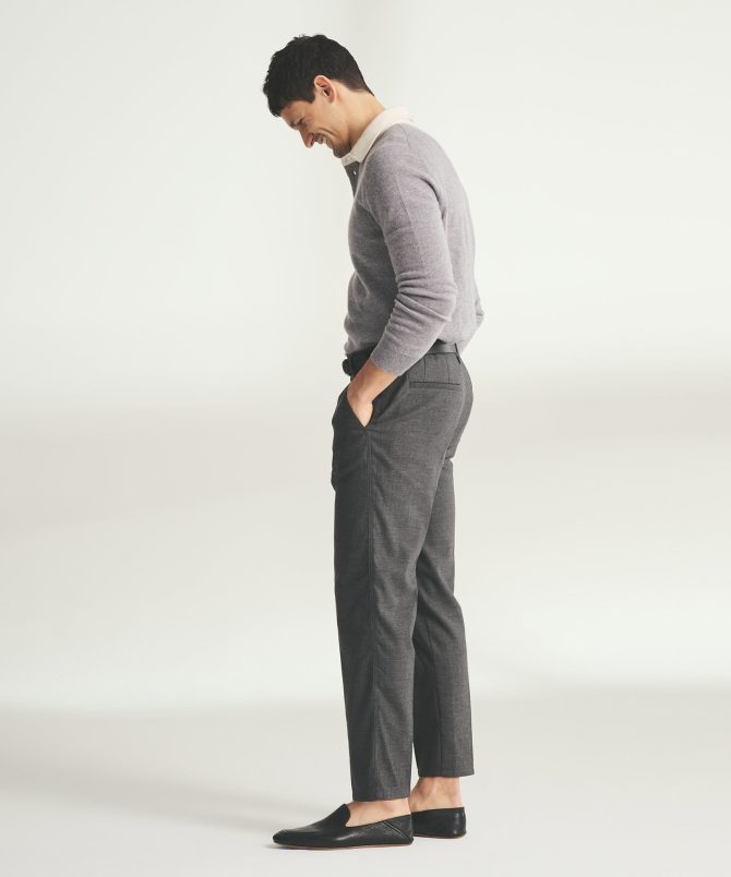 Signature Cashmere Long Sleeve Polo with Contrast Collar - Image 5
