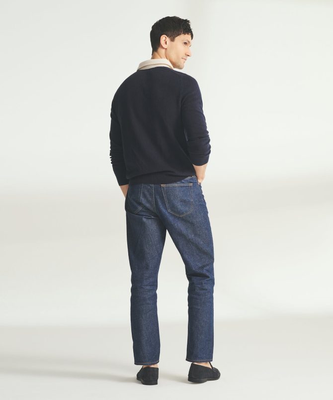 Signature Cashmere Long Sleeve Polo with Contrast Collar - Image 12