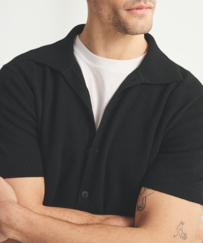 Signature Cashmere Short Sleeve Button Down - Image 20