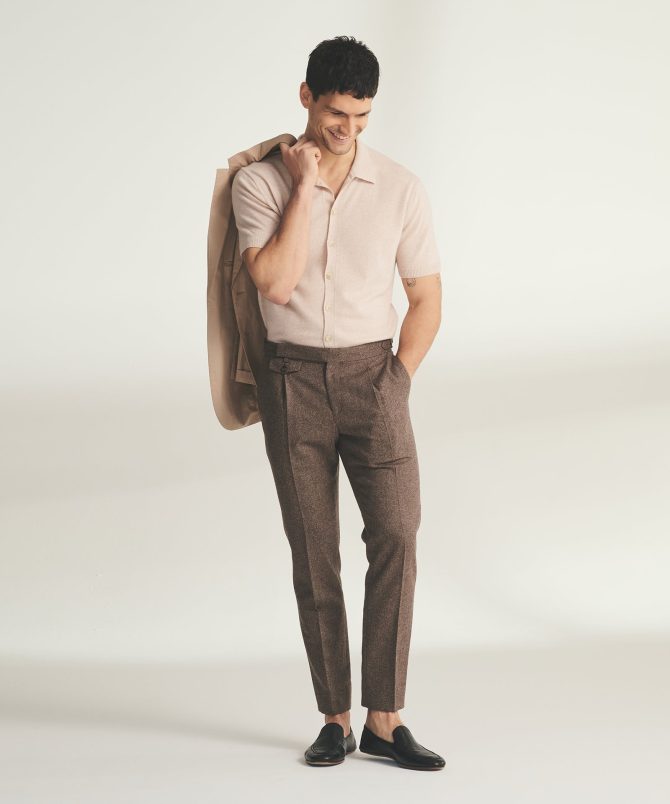 Signature Cashmere Short Sleeve Button Down - Image 3