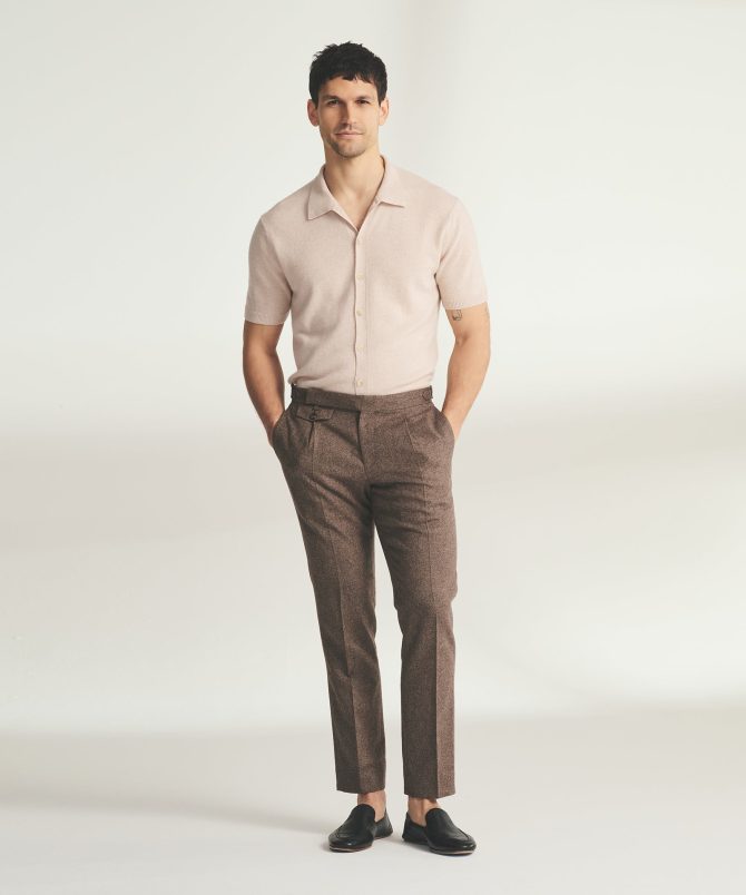 Signature Cashmere Short Sleeve Button Down - Image 11
