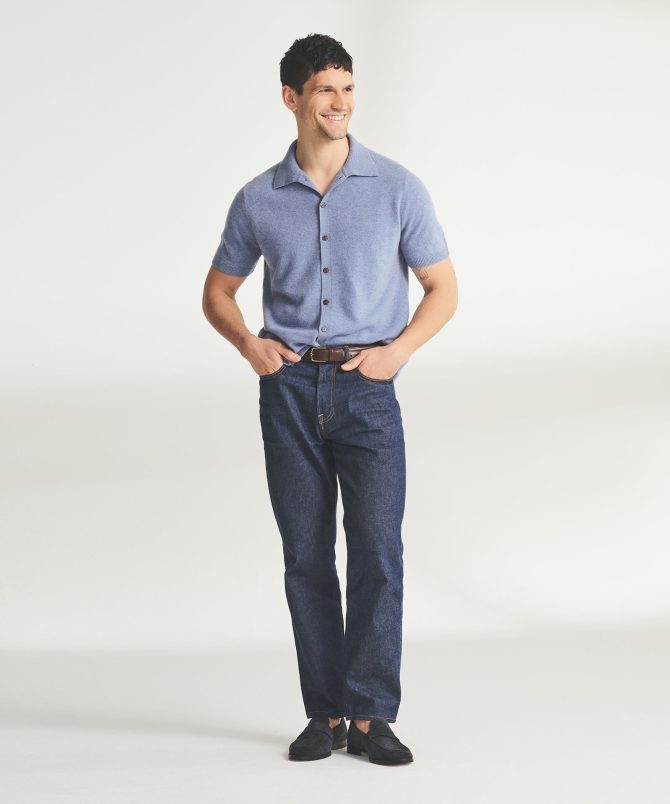 Signature Cashmere Short Sleeve Button Down - Image 14